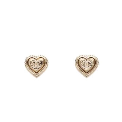 CHANEL HEART-SHAPED EARRINGS 